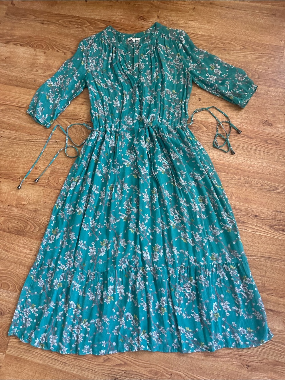 UK NEXT Brand Floral Dress Size 8 Side Ties